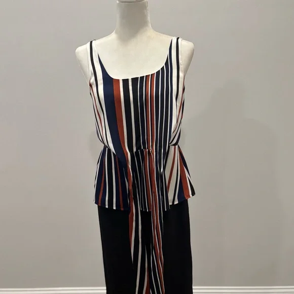 Express Navy and White Striped Blouse - Picture 3 of 7